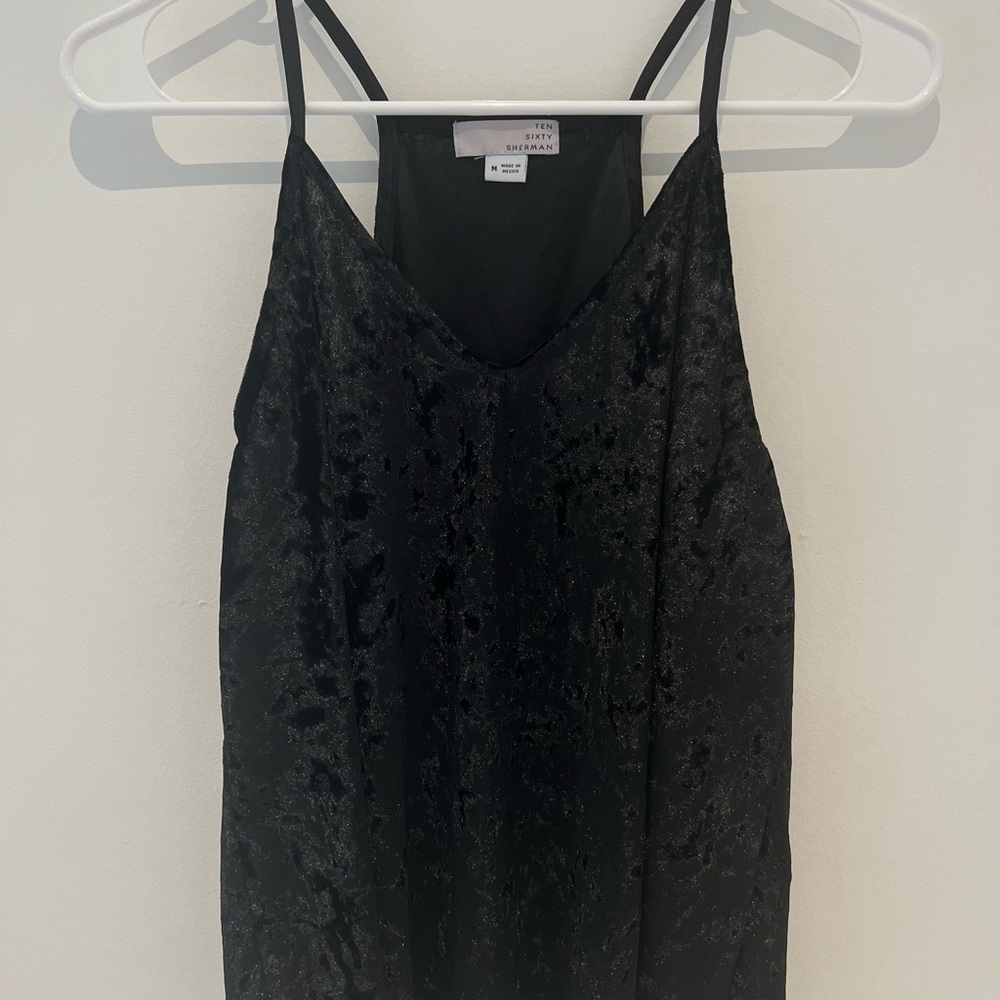 Ten Sixty Sherman Black Velvet Tank Top